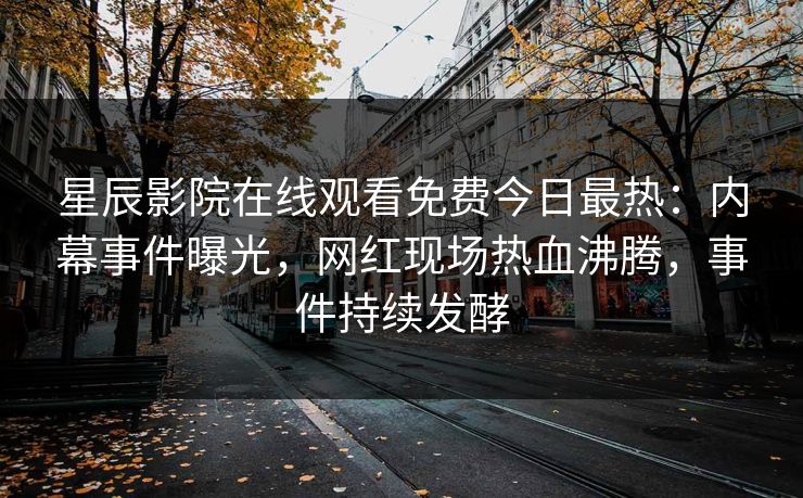 星辰影院在线观看免费今日最热：内幕事件曝光，网红现场热血沸腾，事件持续发酵