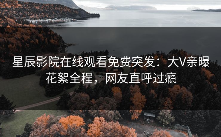 星辰影院在线观看免费突发：大V亲曝花絮全程，网友直呼过瘾