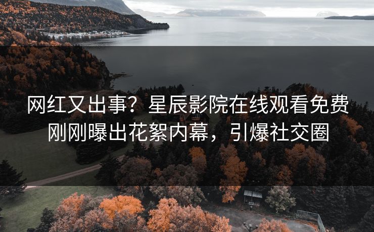网红又出事？星辰影院在线观看免费刚刚曝出花絮内幕，引爆社交圈